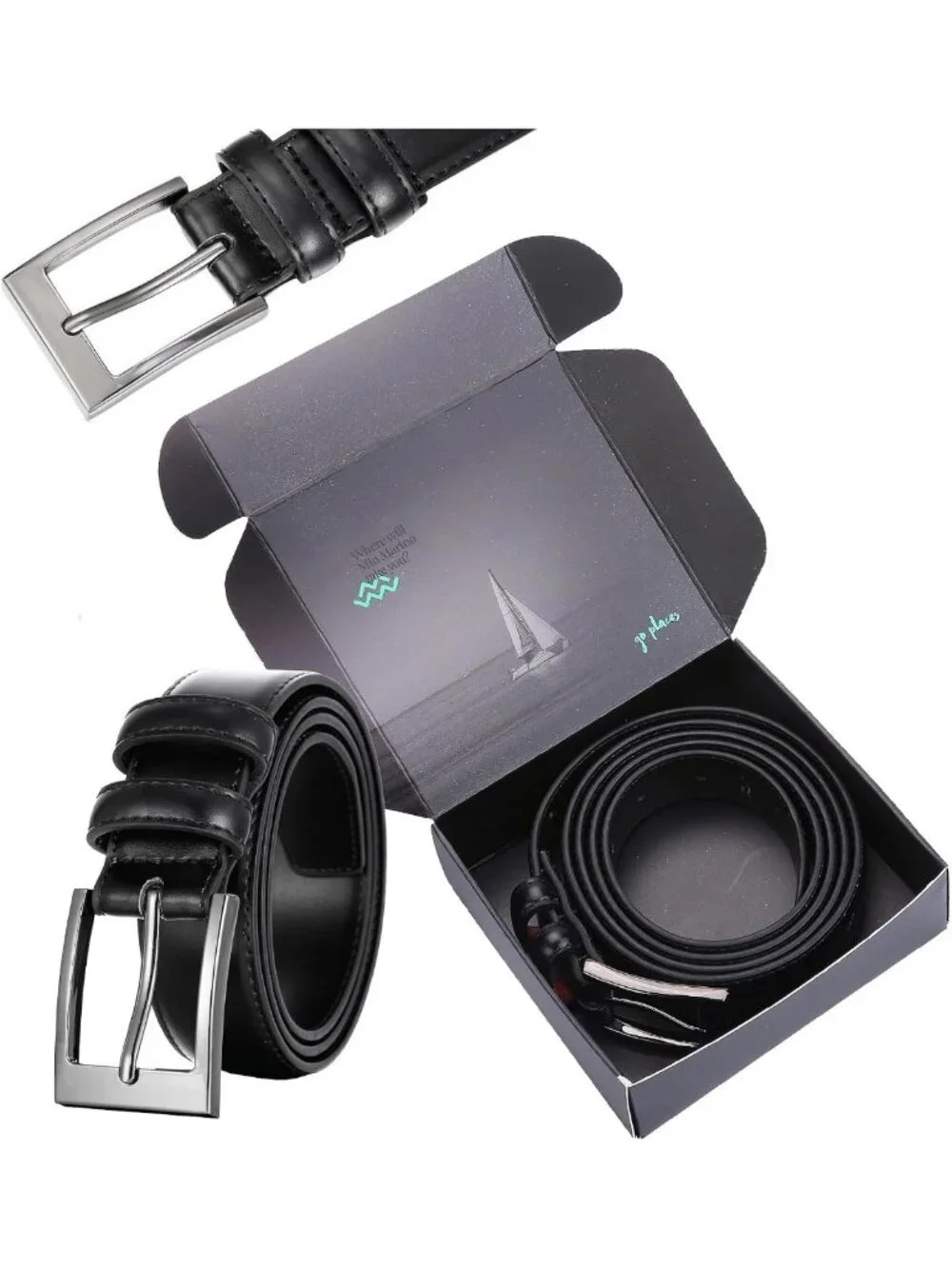 Genuine Leather Dress Belt for Men, Casual Style, Perfect Gift Boxed Accessory